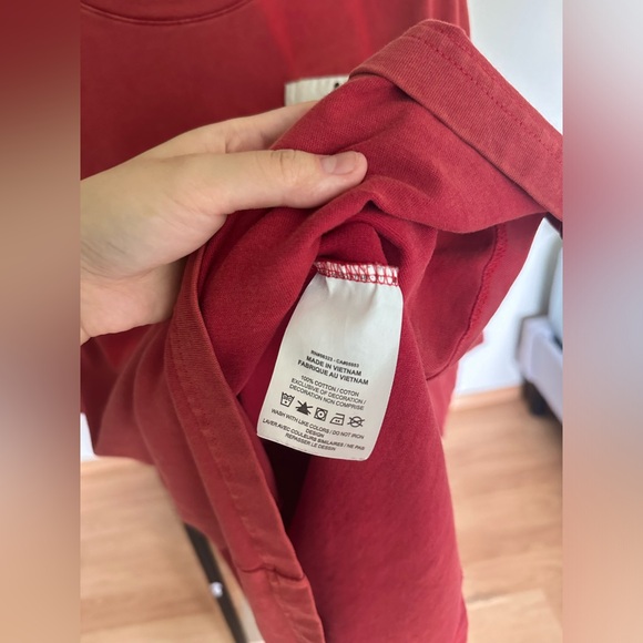 Jordan Oversized Fit Men’s Red/Orange Burnt color Vintage Shirt 100% Cotton - Picture 5 of 10